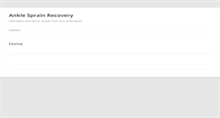 Desktop Screenshot of anklesprainrecovery.org