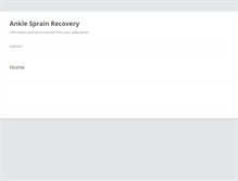 Tablet Screenshot of anklesprainrecovery.org